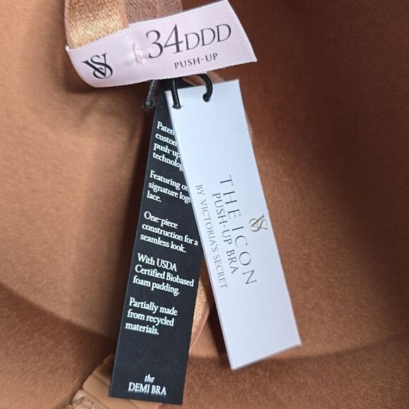 1235 NWT Victoria's Secret Icon by Victoria's Secret Push-Up Demi Bra Sz 34DDD - Picture 4 of 5